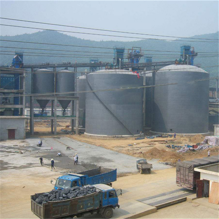梧州水泥钢板仓2座3000吨青岛项目进入施工
